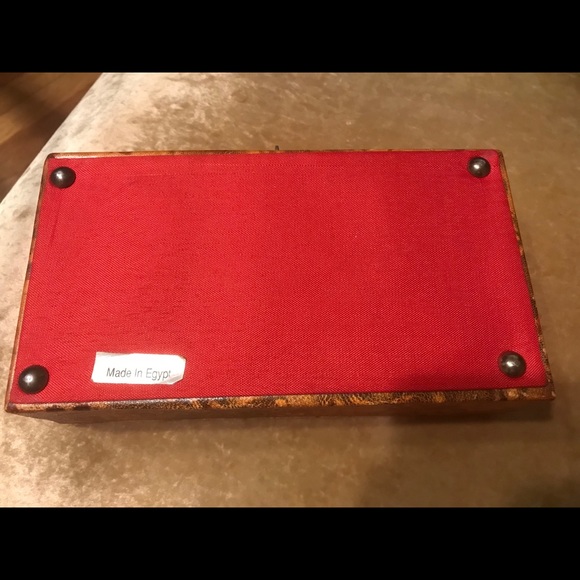 Vintage Leather Jewelry Box. Made in Egypt - Picture 7 of 8